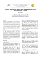 Predictive maintenance for intensive energy consuming plants, serviced by under-qualified staff : case study