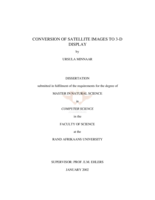 Conversion of satellite images to 3-D display.