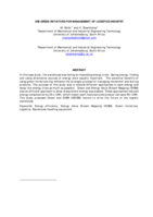 Use green initiatives for management of logistics industry