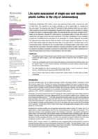 Life cycle assessment of single-use and reusable plastic bottles in the city of Johannesburg.