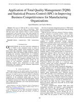 Application of total quality management (TQM) and statistical process control (SPC) in improving business competitiveness for manufacturing organizations