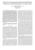 Behaviour of lognormally-distributed differential functions of rain drop profiles over radio links
