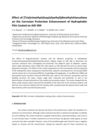 Effect of [Tris(trimethylsiloxy)silyethyl]dimethylchlorosilane on the corrosion protection enhancement of hydrophobic film coated on AISI 304