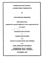 Curriculum and society : an employers' perspective